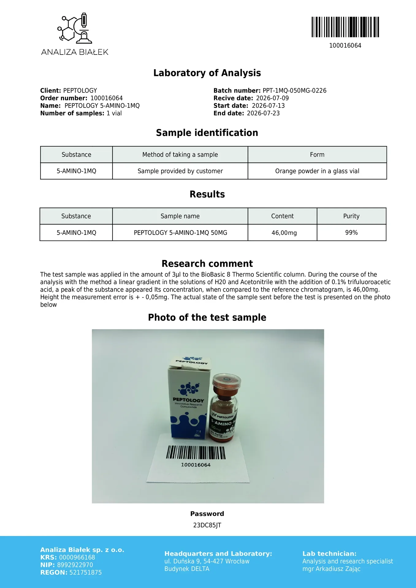 5-Amino-1MQ 50 mg – Inhibítor NNMT pre metabolické a NAD⁺-zamerané štúdie – obrázok 2