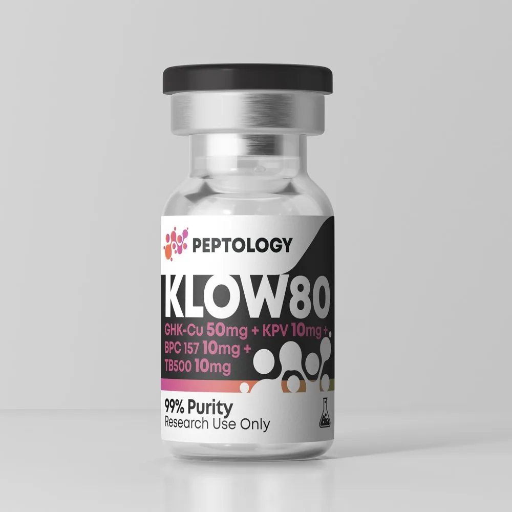 KLOW80 – Peptidový komplex (GHK-Cu 50 mg + TB-500 10 mg + BPC-157 10 mg + KPV 10 mg)